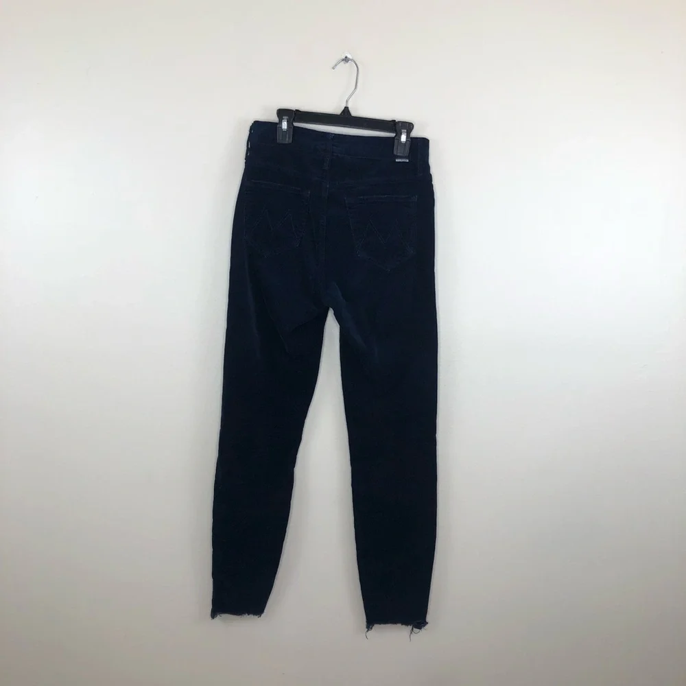 Mother high waisted looker ankle chew hopscotch blue corduroy size 25 - Picture 9 of 15